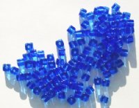 100 5mm Transparent Sapphire Cube Beads